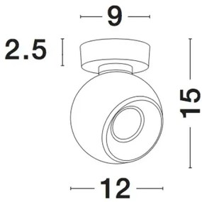 Moderné bodové svietidlo Tore 12 biele