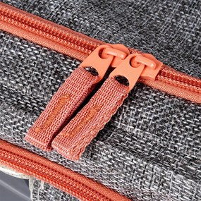 Látkový pevný box na uskladnenie textilu, sivý PILLOW 40x 30 x 20 cm (22l)