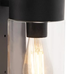 Moderná vonkajšia nástenná lampa z nerezovej ocele čierna IP44 - Jarra