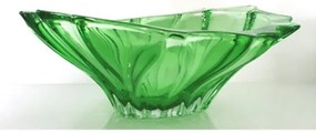 KRIŠTÁĽOVÁ MISKA BOHEMIA PLANTICA 330 MM ZELENÁ