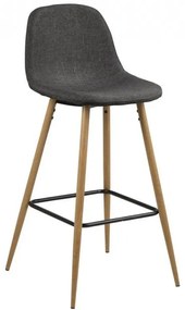 Barová stolička Wilma III sivá/drevo