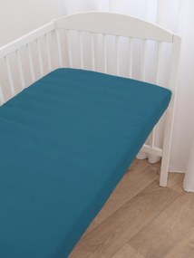Jersey plachta do postieľky Classic 60 × 120 cm - petrolejová