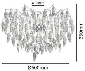 Krištáľový prisadený luster 10xG9/40W/230V čierna