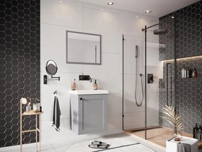 Kúpeľňový nábytok s umývadlom Ibbien V, Farby: šedý, Sifón: bez sifónu, Umývadlová batéria: Platino BCZ 020M Mirjan24 5903211081538