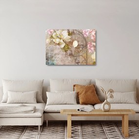 Sklenený obraz - Kvetinový ornament (70x50 cm)