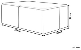 Ochranná plachta pro AREZZO, TIMOR, CONTARE 255 x 180 x 70 cm CHUVA Beliani