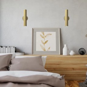 Nástenné svietidlo WALL 2xGU10/8W/230V mosadz