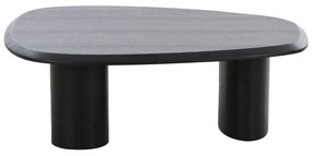 Čierny konferenčný stolík s doskou v dekore jaseňového dreva 78x96 cm Tirano – House Nordic