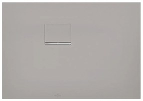 VILLEROY &amp; BOCH Squaro Infinity obdĺžniková sprchová vanička z materiálu Quaryl, do rohu - ľavou stranou ku stene, protišmyk (C), 1000 x 750 x 40 mm, Grey, UDQ1075SQI2LV-3S