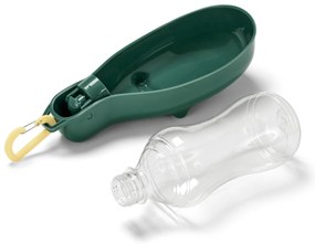 Fľaša na pitie pre psy so zabudovanou miskou