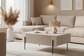 Konferenčný stolík Malmi 100 cm - kašmírová / čierna