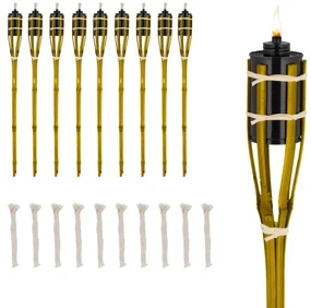 Sada 10 ks bambusových fakli 70cm RD45129, žltá