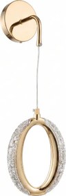Toolight Toolight, LED nástenné svietidlo G175-W, zlatá lesklá, OSW-07819