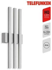 Telefunken 313304TF - LED Vonkajšie nástenné svietidlo 3xLED/4W/230V IP44