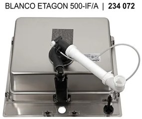Nerezový drez Blanco ETAGON 500-IF/A nerez hodvábny lesk