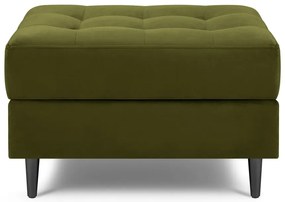 Olivovozelená zamatová podnožka Milo Casa Santo