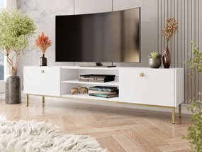 TV skrinka Probazzo 2KW (biela + zlatá) . Vlastná spoľahlivá doprava až k Vám domov. 1106254
