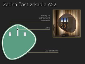 Organické LED zrkadlo s osvetlením A22