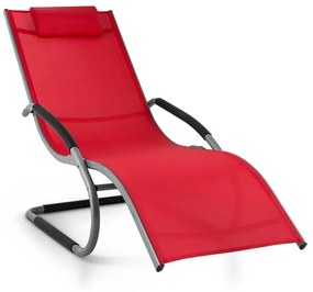 Sunwave, záhradné lehátko, hojdacie ležadlo, relax, hliník, červené