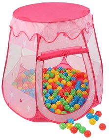 Kiduku Detský hrací stan s loptičkami Pink