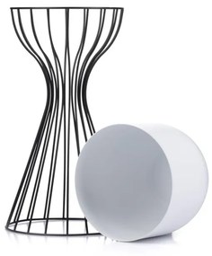 Kvetináč na stojane LOFT IV 46 cm čierny/biely