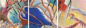 Obraz -  Vasily Kandinsky, Improvisation No. 30 (Cannons), reprodukcia (s hodinami) (90x30 cm)