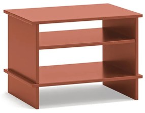 Nočný stolík s poličkami v tehlovej farbe Inari – Teulat