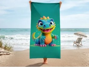 Detská plážová osuška Phantasy Dino, 80x160 cm%