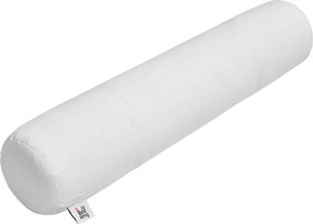 Biely ľanový vankúš v tvare valčeka SNOWY WHITE 14 x 55 cm