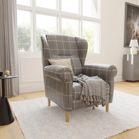 Sivé kreslo ušiak Swan – Ropez