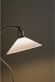 Stolová lampa so skleneným tienidlom v bielo-mosadzovej farbe (výška 49 cm) Vela – Markslöjd
