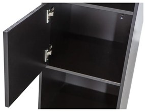 Čierna modulárna knižnica z borovicového dreva 40x210 cm Finca – WOOOD