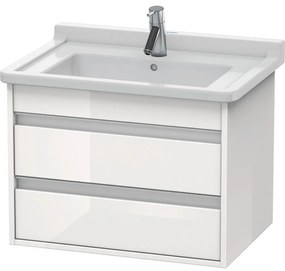 DURAVIT Ketho závesná skrinka pod umývadlo, 2 zásuvky, 650 x 455 x 480 mm, biela vysoký lesk, KT664302222