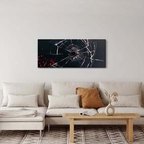 Abstraktný obraz - rozbité sklo (120x50 cm)