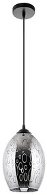 Luster na lanku 1xE27/60W/230V pr. 16 cm čierna