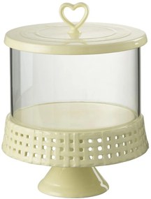 Žltá keramická dóza na nohe s vekom Hella Yellow L - Ø 21*31cm