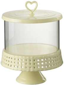 Žltá keramická dóza na nohe s vekom Hella Yellow L - Ø 21*31cm