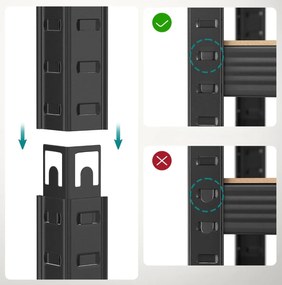 Kovový policový regál TAYLOR 5 políc 150x75 cm