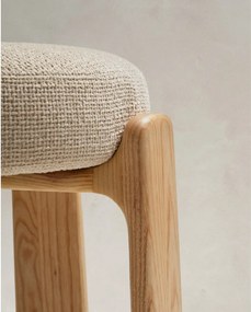 Béžová/v svetlo prírodnej farbe barová stolička z jaseňového dreva (výška sedadla 65 cm) Granite – Kave Home