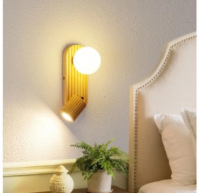 Brilagi - Nástenné bodové svietidlo MODERN WOOD 1xG9/5W/230V+1xGU10/8W kaučukovník