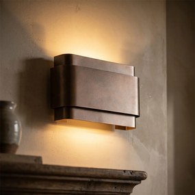 Priemyselná nástenná lampa tmavo bronzová 2-svetlá - Coen