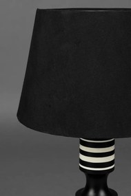 Čierna stolová lampa s textilným tienidlom (výška 60 cm) Virgil – Dutchbone
