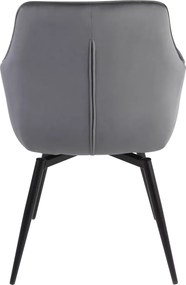 SI Služba Velvet Chair sivý