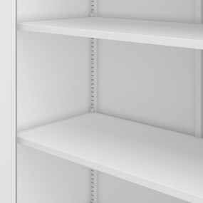 Vysoká biela kovová kancelárska skriňa, 1150x2200x400 mm: : JAN II H2200