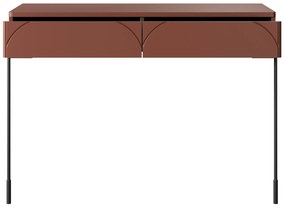 Toaletný stolík Sonatia 100 cm s dvoma zásuvkami - bordová