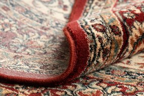 Vlnený kobere KASHQAI 4362 102 kruh, béžovo / bordový