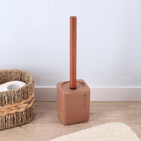 Sada kúpeľňových doplnkov Salva, hnedá/s drevenými prvkami