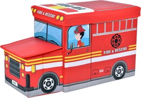 Skladací taburet / kôš na hračky Hasiči