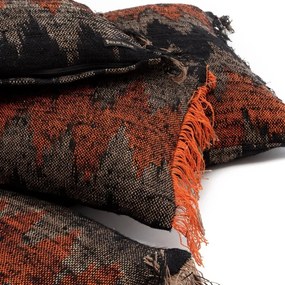 BAZAR BIZAR The Oh My Gee Cushion Cover - Black Orange - 30x50 obliečka
