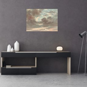Sklenený obraz - John Constable, Cloud Study Stormy Sunset, reprodukcia (70x50 cm)